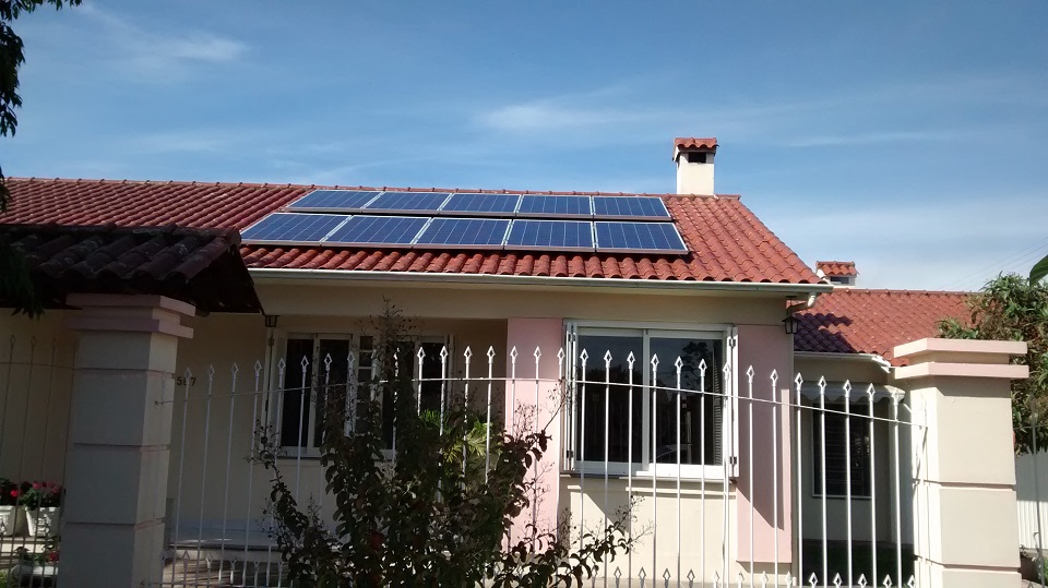 Casa com painéis solares em Faxinal do Soturno. Foto: arquivo Sonnen Energia